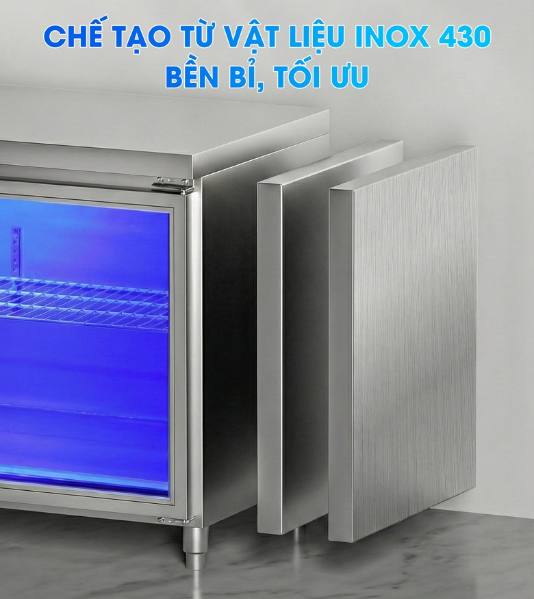 Chế tạo từ inox 430 tối ưu chi phí, đảm bảo độ bền