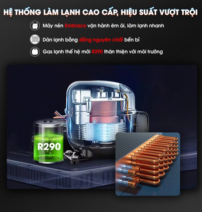 Hiệu suất làm lạnh được tối ưu Hiệu suất làm lạnh được tối ưu