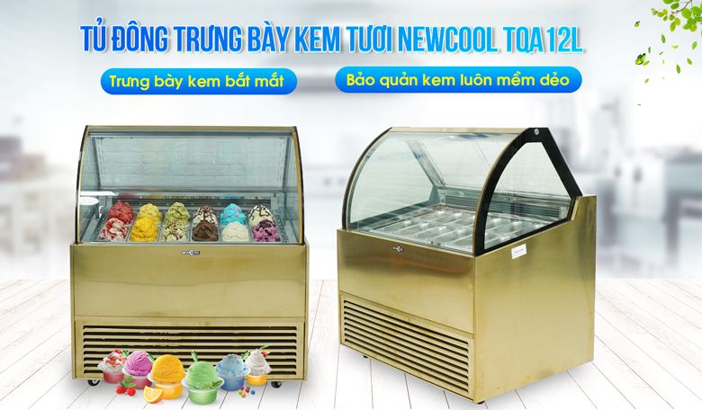 Giới thiệu tủ đông trưng bày kem tươi TQA12L Giới thiệu tủ đông trưng bày kem tươi TQA12L