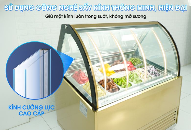 Bề mặt kính luôn sáng rõ, không bị mờ vì hơi nước ngưng tụ Bề mặt kính luôn sáng rõ, không bị mờ vì hơi nước ngưng tụ