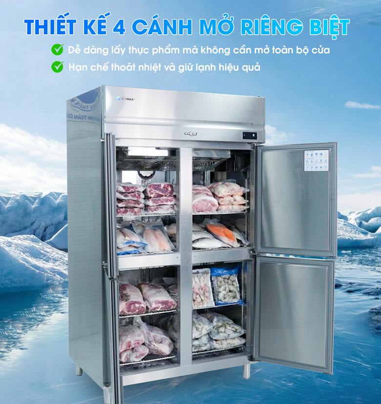 Thiết kế 4 cánh mở riêng biệt