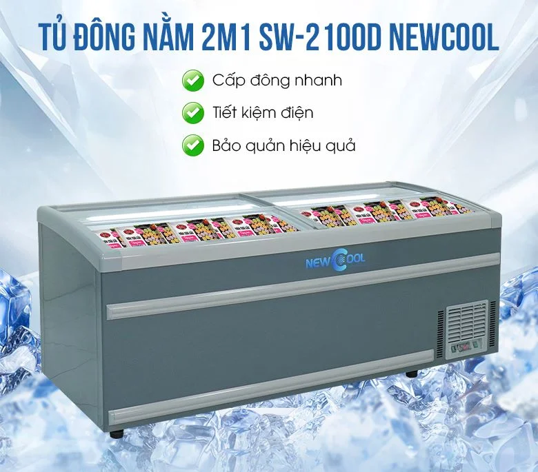 sử dụng tủ nào để trưng bày sữa chua, tủ mở
