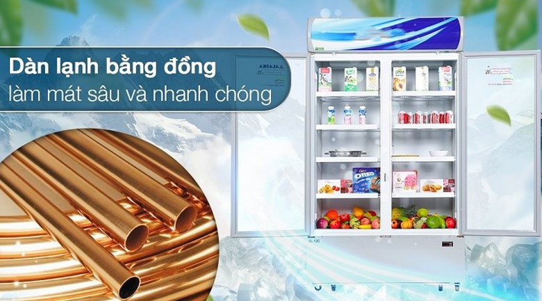 tủ mát cánh kính hãng nào tốt, alaska