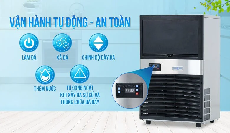 Tự động ngắt khi thùng chứa đá đầy