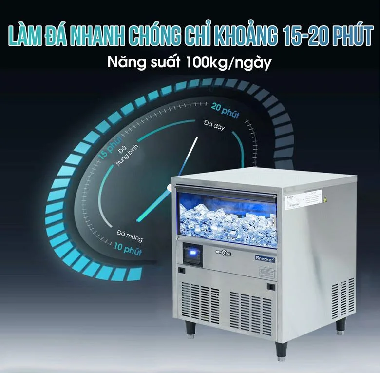 Ưu tiên lựa chọn máy làm đá có tốc độ làm nhanh chóng