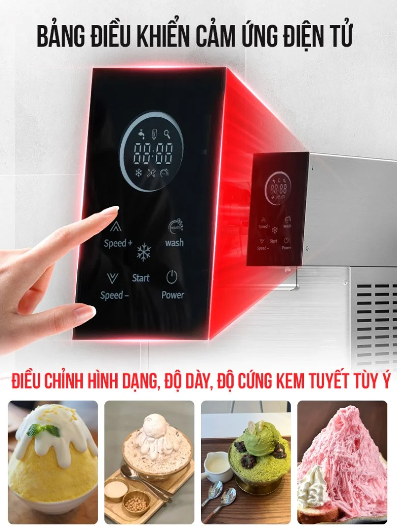 Khởi động và tiến hành làm kem