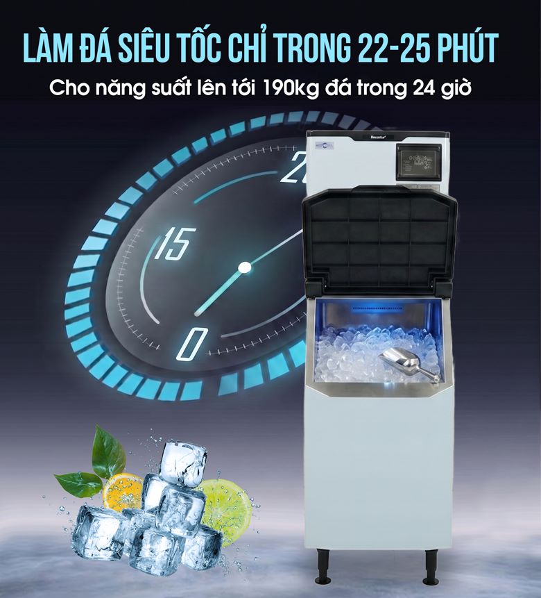 Làm đá chỉ trong thời gian ngắn