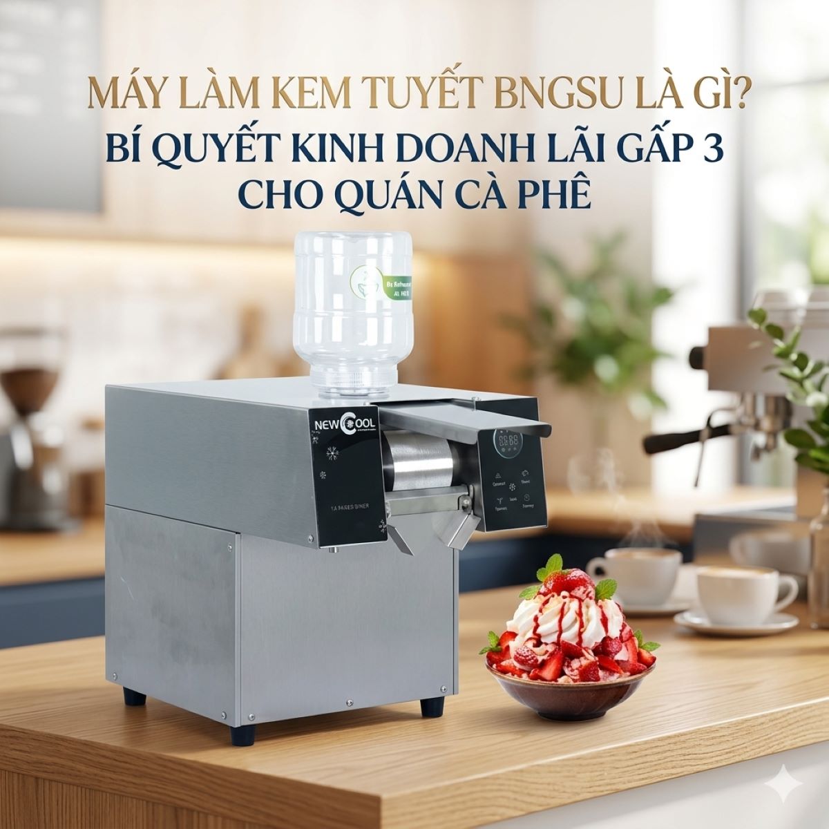 Máy làm kem tuyết Bingsu là gì? Bí quyết kinh doanh lãi gấp 3 cho quán cà phê
