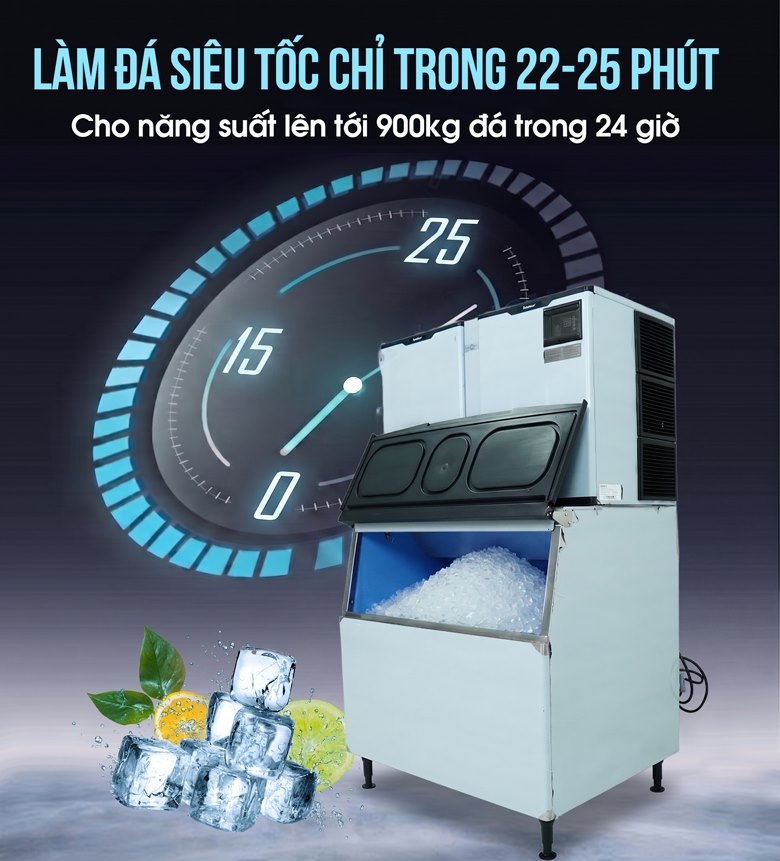 Làm đá nhanh chóng chỉ trong thời gian ngắn