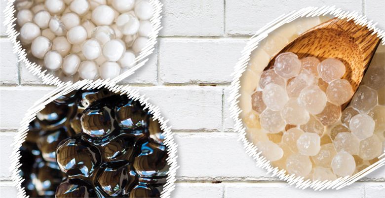 Trân châu và thạch – tạo điểm nhấn về kết cấu