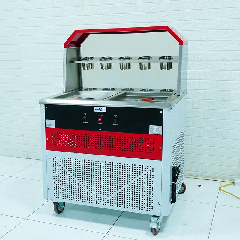 Máy làm kem cuộn đôi chảo vuông NEWCOOL CB-350F-2 - 0