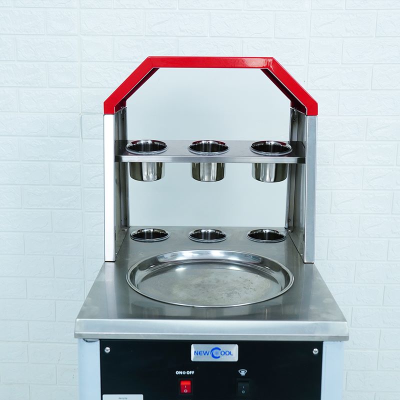Máy làm kem cuộn đơn chảo tròn NEWCOOL CB-350R-1 - 4