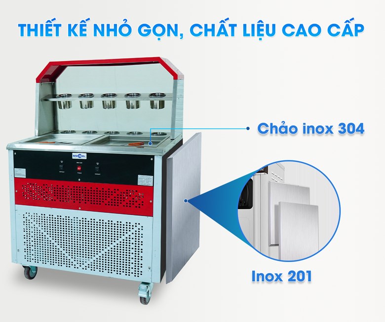 Thiết kế nhỏ gọn, chất liệu inox cao cấp