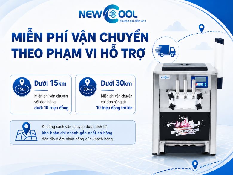 Miễn phí vận chuyển theo phạm vi quãng đường