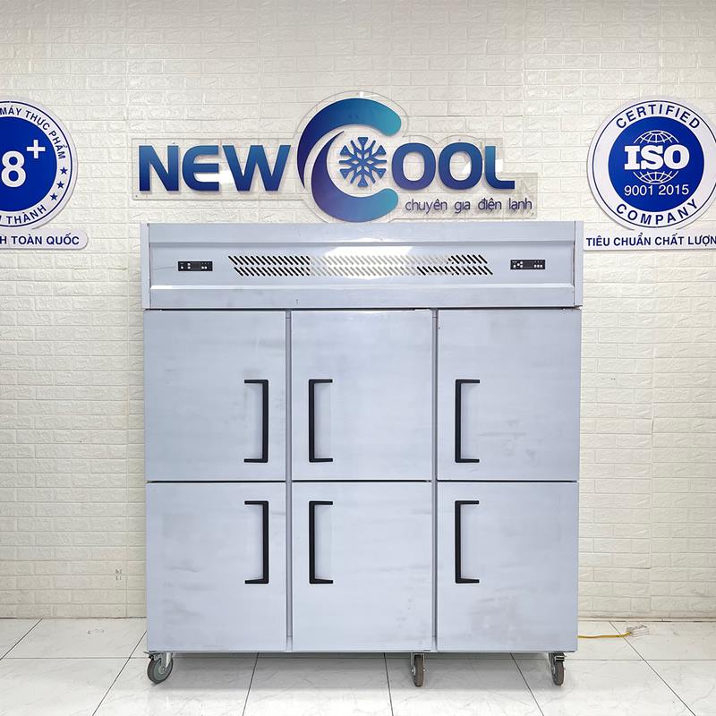 Tủ bảo ôn đông + mát 6 cánh inox NC-GSG181.FL6 (có quạt gió)