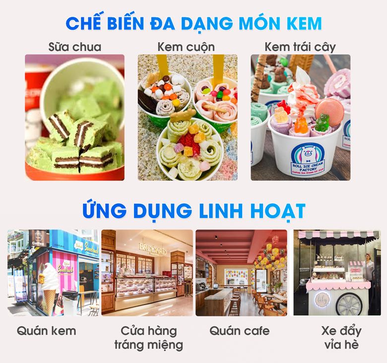 Chế biến đa dạng món kem