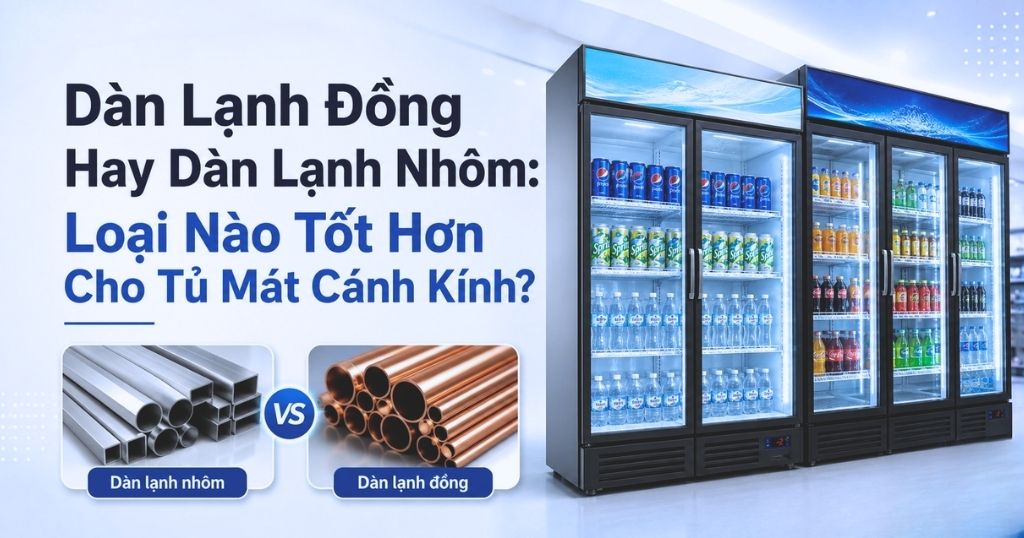 Dàn Lạnh Đồng Hay Dàn Lạnh Nhôm: Loại Nào Tốt Hơn Cho Tủ Mát Cánh Kính?
