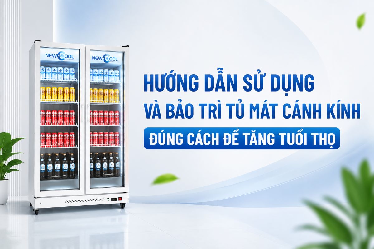 Hướng dẫn sử dụng và bảo trì tủ mát cánh kính đúng cách để tăng tuổi thọ