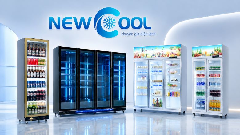 NEWCOOL cung cấp đa dạng mẫu tủ mát cánh kính cho nhà hàng