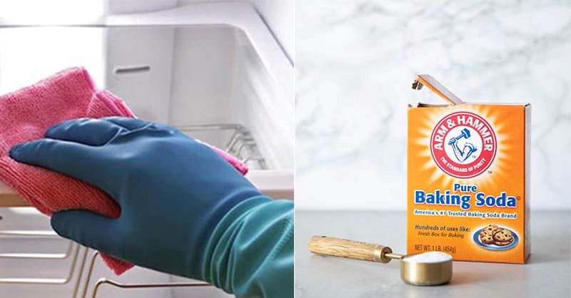 Khử mùi tủ mát bằng baking soda 