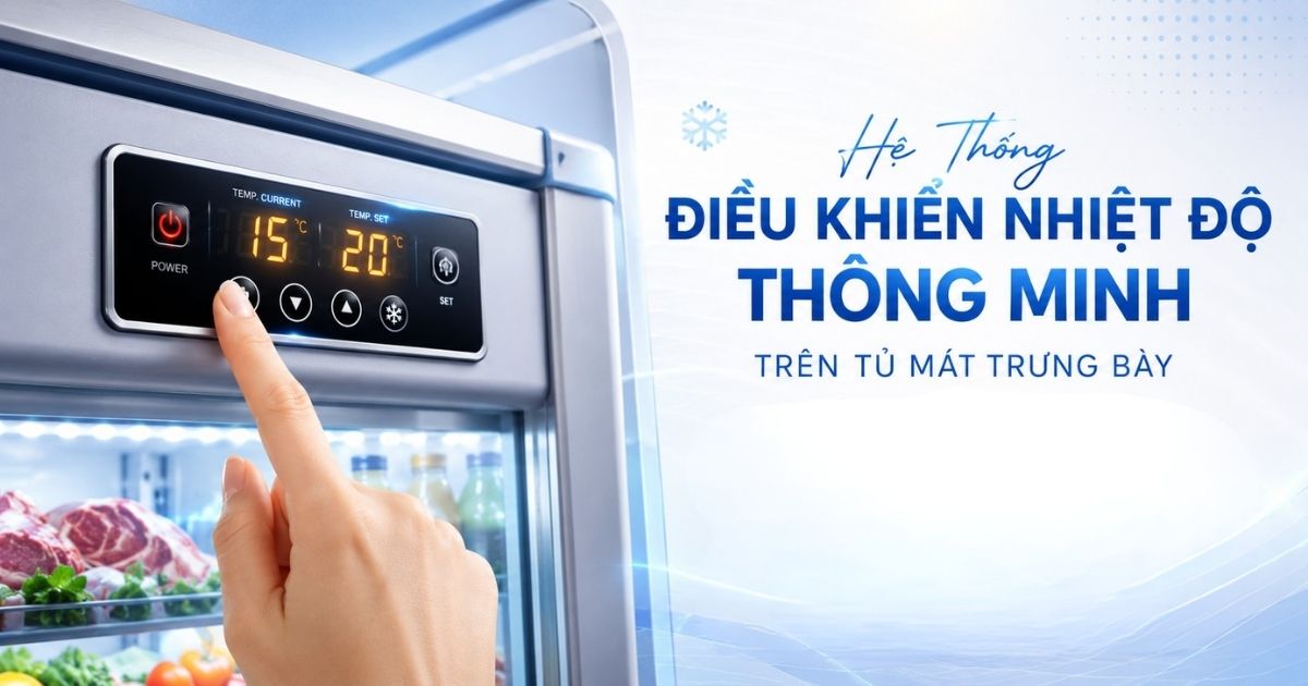 Hệ Thống Điều Khiển Nhiệt Độ Thông Minh Trên Tủ Mát Trưng Bày