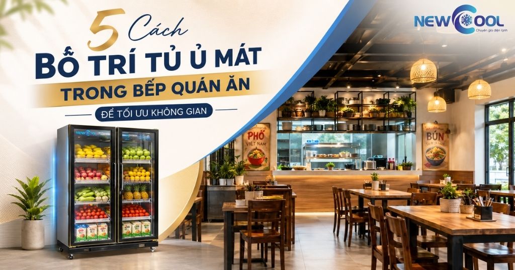 5 Cách Bố Trí Tủ Mát Trong Bếp Quán Ăn Để Tối Ưu Không Gian