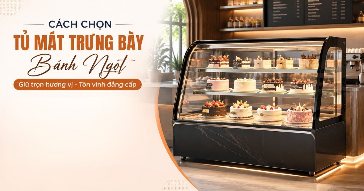 Cách Chọn Tủ Mát Trưng Bày Bánh Ngọt Và Đồ Ăn Chế Biến