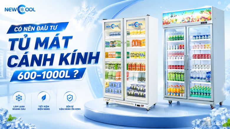 Có Nên Đầu Tư Tủ Mát Cánh Kính 600–1000L?
