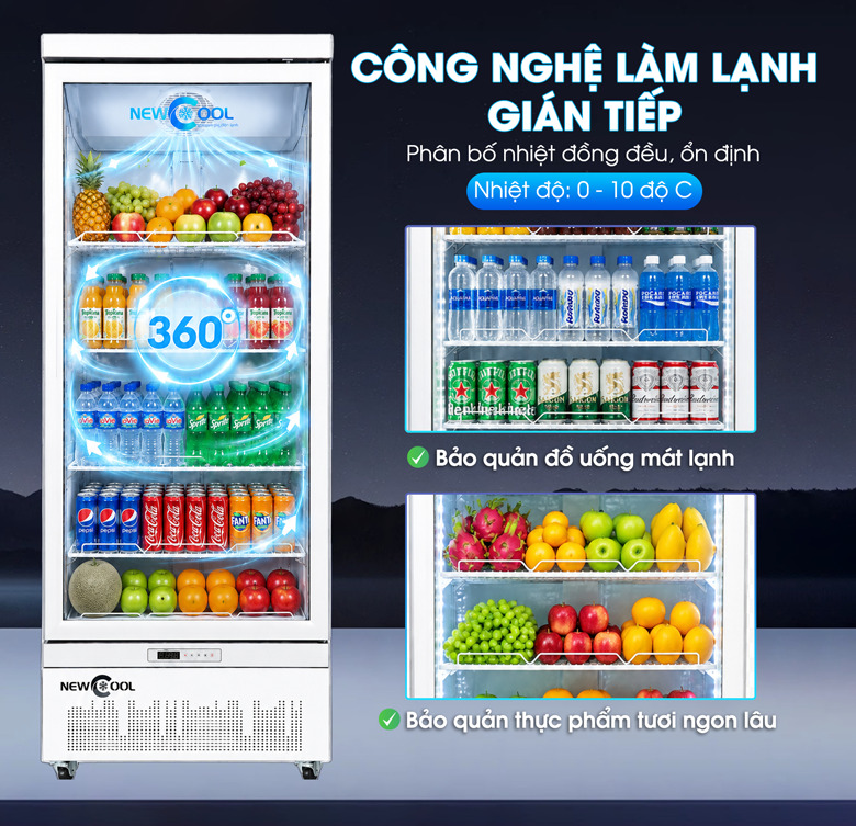 Công nghệ làm lạnh gián tiếp hiện đại giúp phân bộ nhiệt đồng đều, ổn định