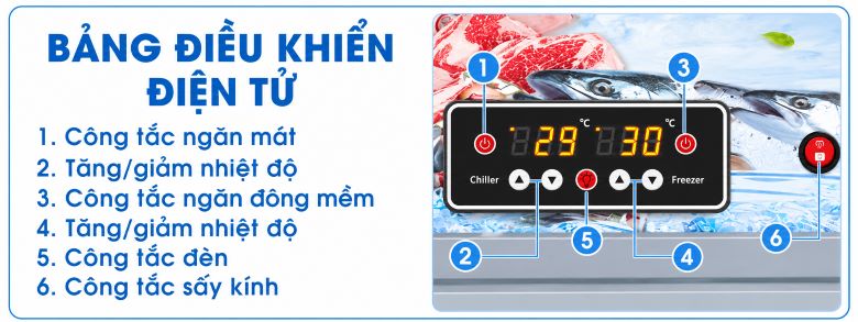 Cài đặt nhiệt độ phù hợp cho tủ