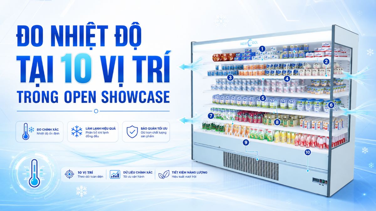 Đo nhiệt độ tại 10 vị trí trong Open Showcase
