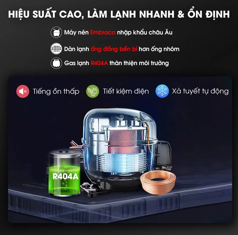 Duy trì hiệu quả làm lạnh nhờ xả tuyết tự động