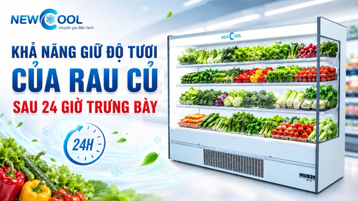Khả năng giữ độ tươi của rau củ sau 24 giờ trưng bay