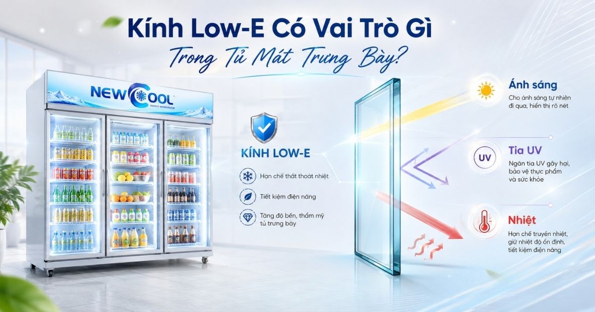 Kính Low-E Có Vai Trò Gì Trong Tủ Mát Trưng Bày?