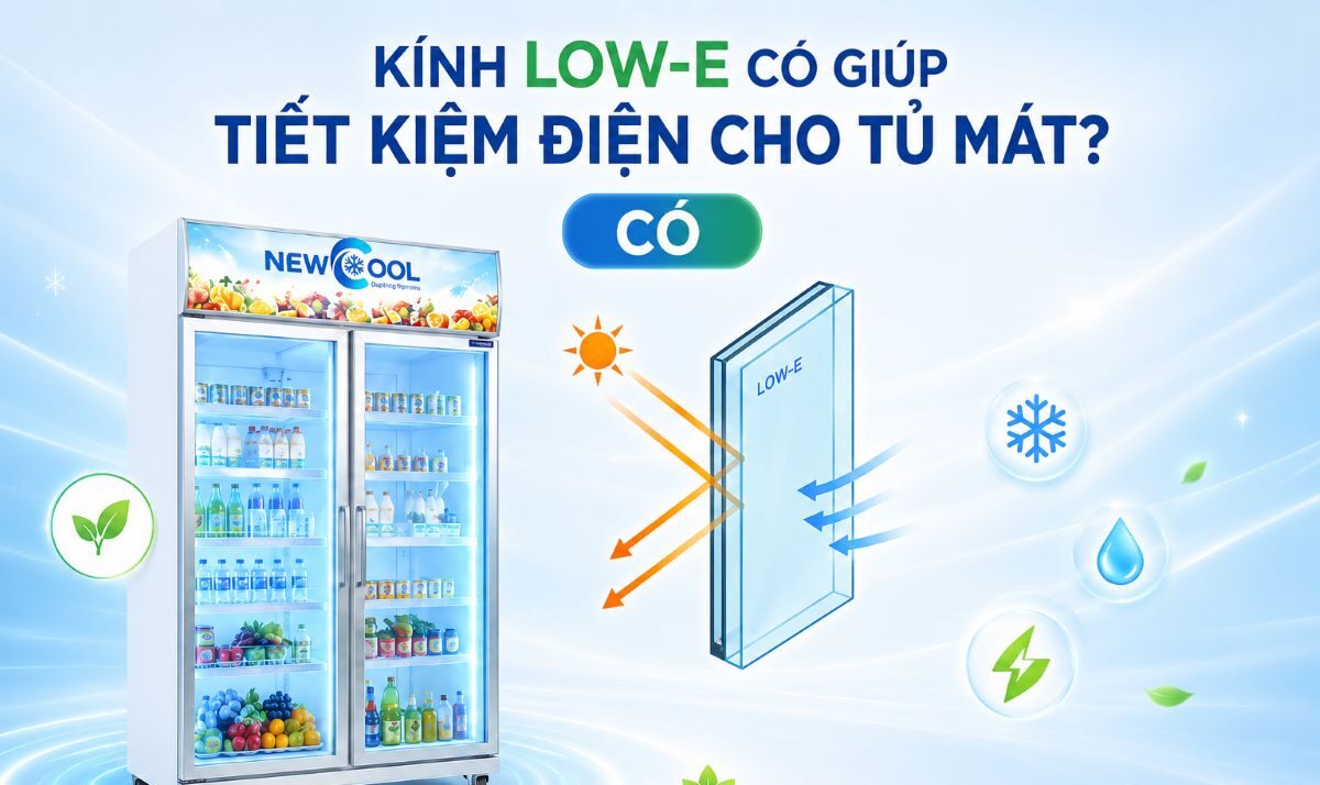 Kính Low-E có giúp tiết kiệm điện cho tủ mát không?