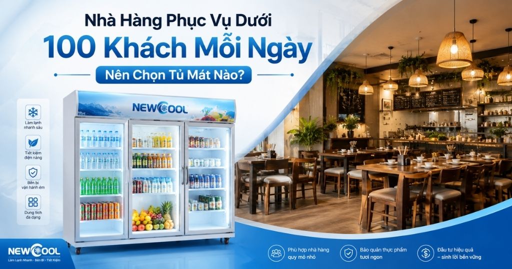 Nhà Hàng Phục Vụ Dưới 100 Khách Mỗi Ngày Nên Chọn Tủ Mát Nào?