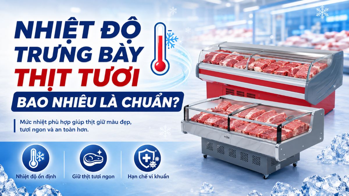 Nhiệt Độ Trưng Bày Thịt Tươi Bao Nhiêu Là Chuẩn?