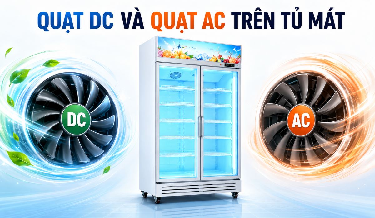 Quạt DC Và quạt AC trên tủ mát khác nhau như thế nào?