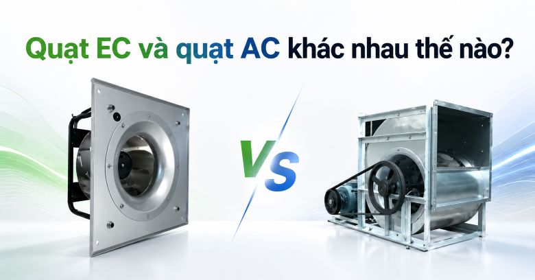 Quạt EC và quạt AC khác nhau thế nào?