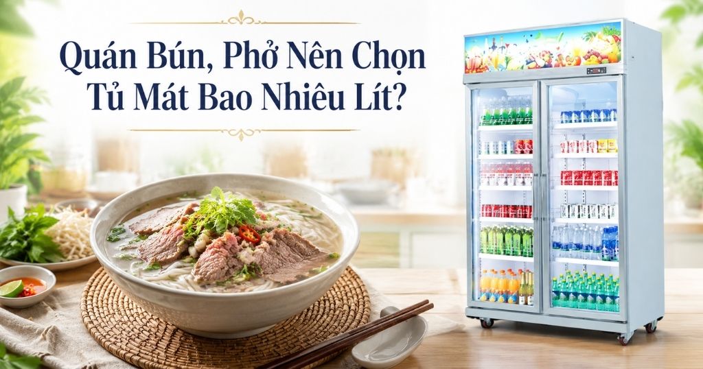Quán Bún, Phở Nên Chọn Tủ Mát Bao Nhiêu Lít?