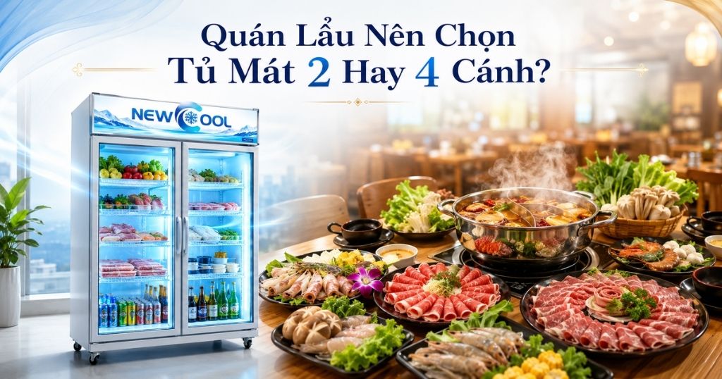 Quán Lẩu Nên Chọn Tủ Mát 2 Hay 4 Cánh?