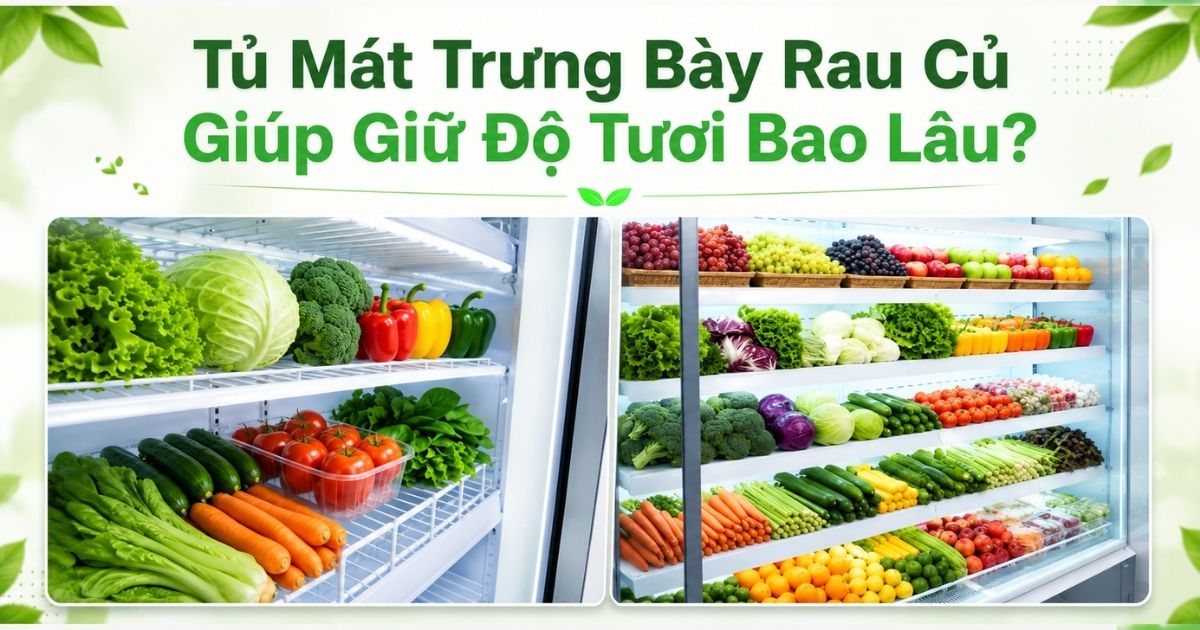 Tủ Mát Trưng Bày Rau Củ Giúp Giữ Độ Tươi Bao Lâu?