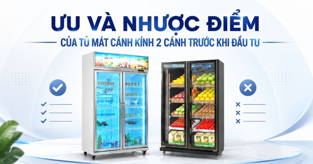 Ưu Và Nhược Điểm Của Tủ Mát Cánh Kính 2 Cánh Trước Khi Đầu Tư