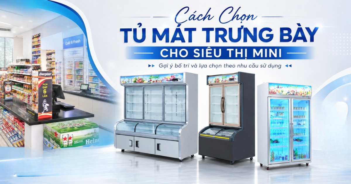 Cách Chọn Tủ Mát Trưng Bày Cho Siêu Thị Mini