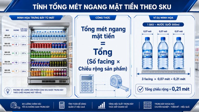 Tính tổng mét ngang mặt tiền theo SKU