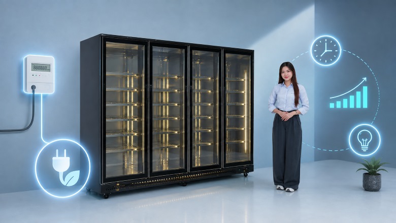 Cách đo điện năng tiêu thụ thực tế của tủ mát 4 cánh