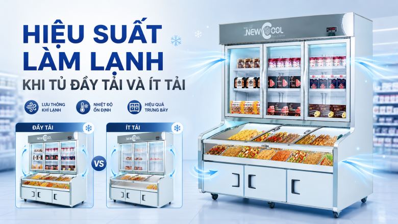Hiệu suất làm lạnh khi tủ đầy tải và ít tải