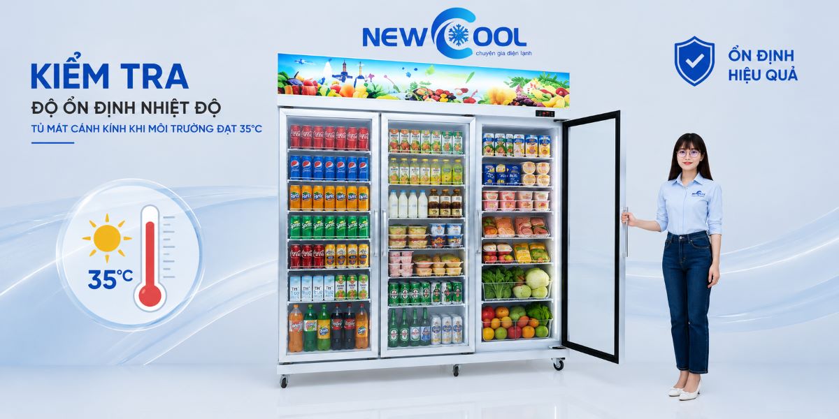 Kiểm tra độ ổn định nhiệt độ tủ mát cánh kinh khi môi trường đạt 35°C