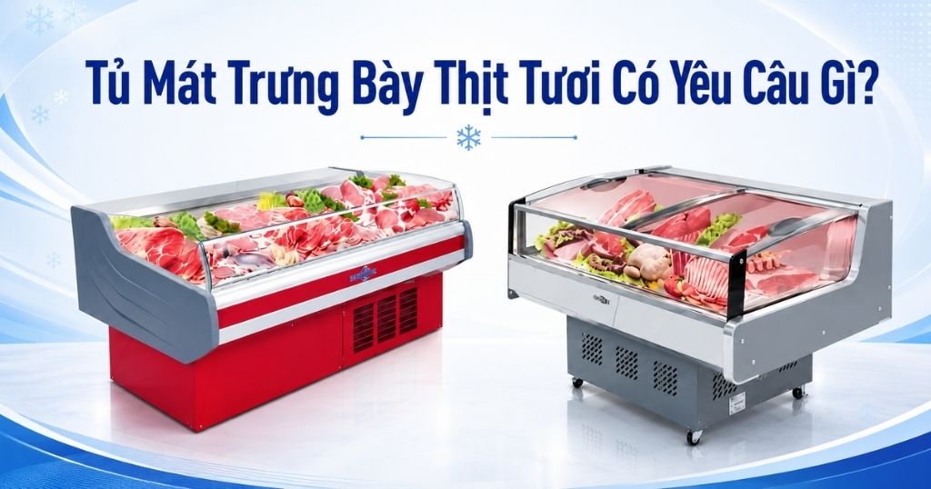 Tủ Mát Trưng Bày Thịt Tươi Có Yêu Cầu Gì?