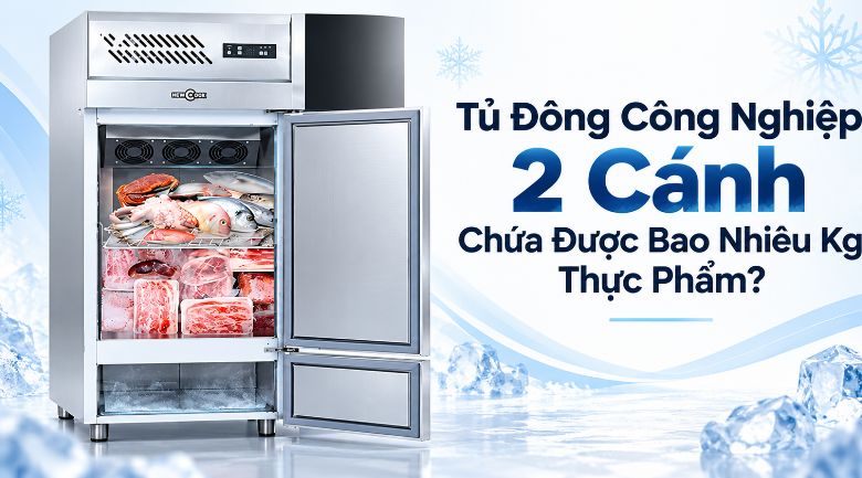Tủ Đông Công Nghiệp 2 Cánh Chứa Được Bao Nhiêu Kg Thực Phẩm?
